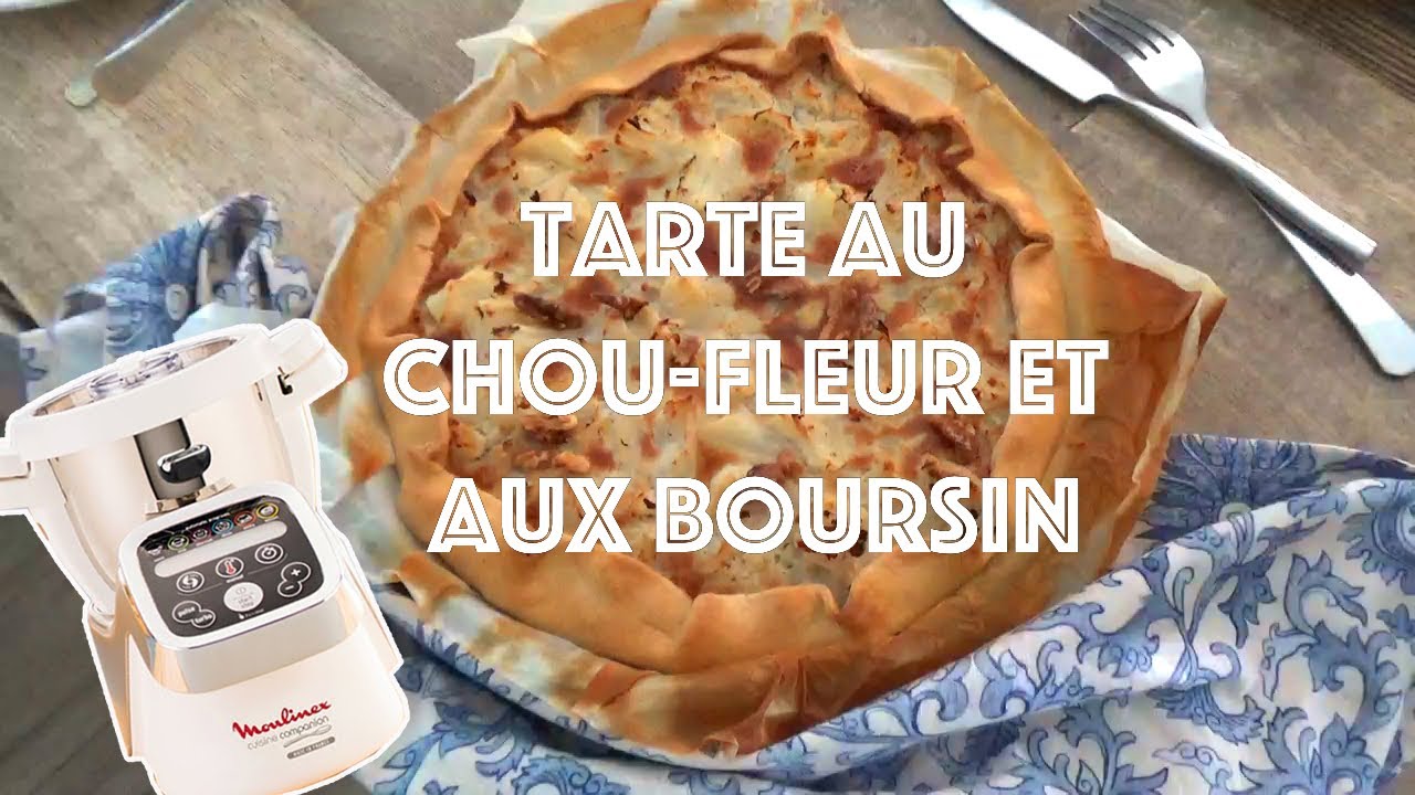 Recettes Companion  — Tarte salée au chou-fleur et Boursin aux noix au Companion