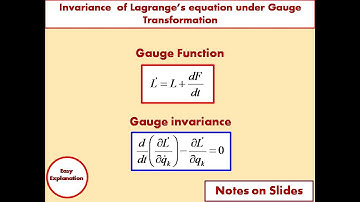 Gauge Function || Invariance  of Lagrange’s equation under Gauge Transformation || Gauge invariance