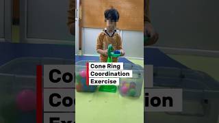 Cone ring coordination exercise #autismawareness #activity #school #activity #austism #autismcare