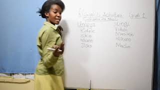 Kiswahili -  (Sehemu Za Mwili Umoja na  Wingi )