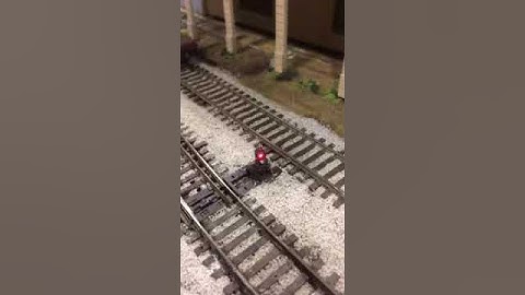 Model railroad HO moving switch stand 90 deg.