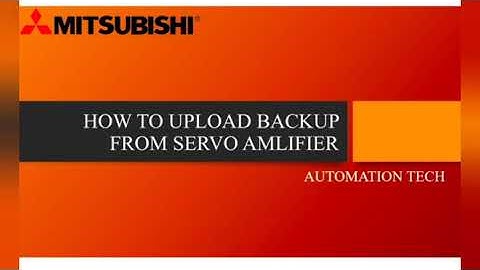 Servo|| Servo motor backup Uploading|| MR Configurator || Mitsubishi