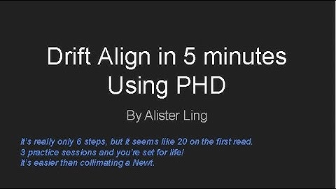 Drift Aligning with PHD (Tutorial)