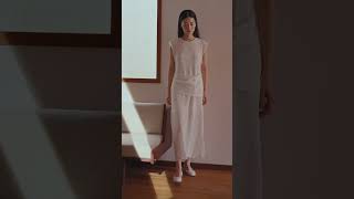 7or9 Patented Air-touch Foam Low Heel Bow Ballet Pumps White Milk Roll Try On  #shoesfashion #white