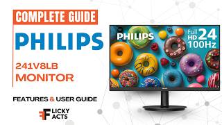 How to Use: Philips 241V8LB 24 inch Monitor | Setup and Features