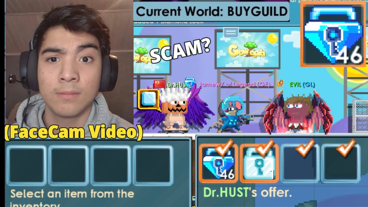 MIDDLEMAN 46 BLUE GEM LOCK! (Gone Wrong) + FaceCam Video! "46 BGL!" - Growtopia