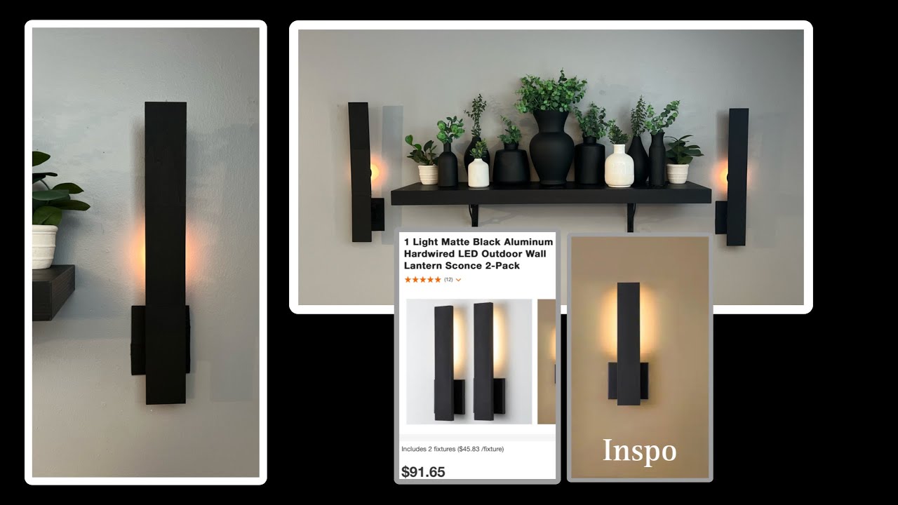 (Home Depot) DiY indoor wall sconces - YouTube