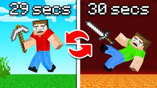 Hunters VS Speedrunner BUT You Switch Places Every 30 SECONDS! (Minecraft)