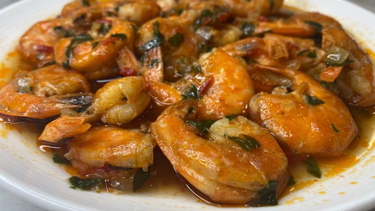 Portuguese Style Shrimp  - Receita de Camarão