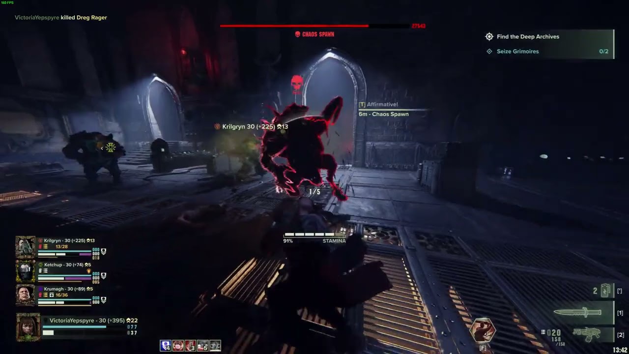 First Chaos Spawn Reaction in Darktide Damnation