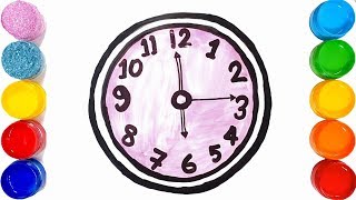 How to draw a Wall Clock step by step | Learn Draw | Coloring Pages for Kids