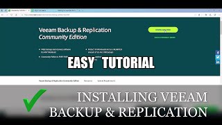 How to Install Veeam Backup & Replication Community Edition.