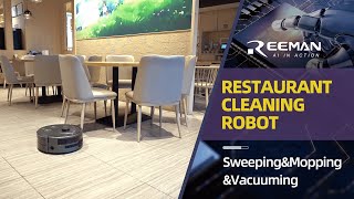 Commercial Cleaning Robot That Combines Sweeping, Mopping ,Vacuuming And Washing Functions