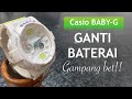 Casio Baby-G BGA 180 cara ganti baterai