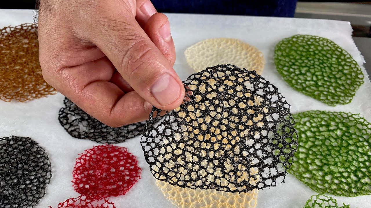 Como hacer Tejas Coral para decorar tus postres /How to make Tuile Coral  for garnish your Desserts. - YouTube