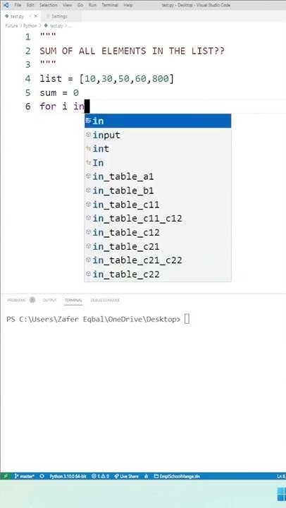 Sum of all elements in the list in python #LearnCS #Coding #DS #Algo # ...
