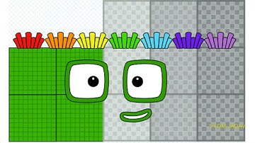 numberblocks squares 1x1=1 to 100x100=10000