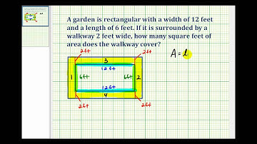 Ex:  Determine the Area of a Walkway Around a Rectangle