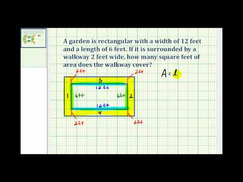 Ex:  Determine the Area of a Walkway Around a Rectangle