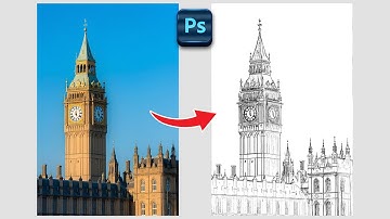 learn to extract line drawings from architectural pictures   Photoshop tutorial