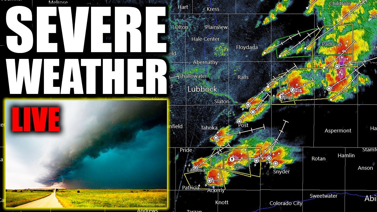 LIVE - Severe Weather Coverage | Hurricane Winds, Big Hail, Tornadoes ...