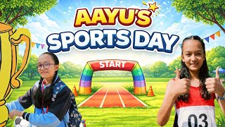 AAYU KA SPORTS DAY 🏃‍♀️🏀🤩🎊   | Annual Sports Day 2026 Vlog | Aayu and Vanu