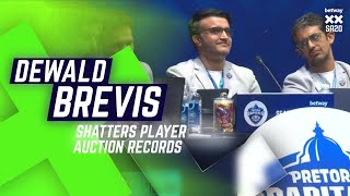 Dewald Brevis Shatters Player Auction Record | Betway SA20 Auction