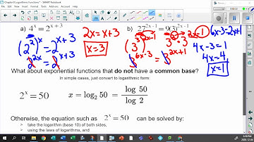 Unit 8 4 1 Introduction to Solving Exponentials and Logarithmic Functions