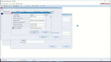 How to Create a Project in Oracle EBS