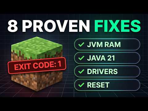 Minecraft Java Exit Code 1: Fix It in 4 Minutes (8 Proven Fixes)