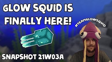 Glow Squid is HERE! - Minecraft 1.17 21w03a Snapshot Preview