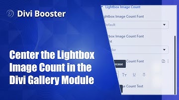 Center the Lightbox Image Count in the Divi Gallery Module
