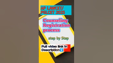 ap lawcet counseling 2025 registration process I ap lawcet 2025I @pnkeducation #aplawcet2025