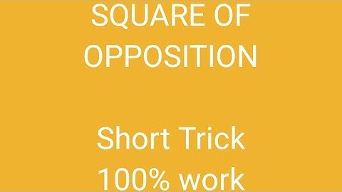 Square of Opposition | AEIO | Syllogism | Logical Reasoning (Paper I - UGC NET