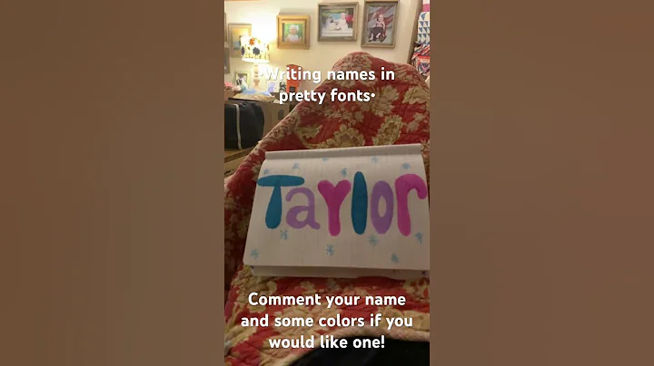 Writing names in pretty fonts• #colorful #pretty #comment