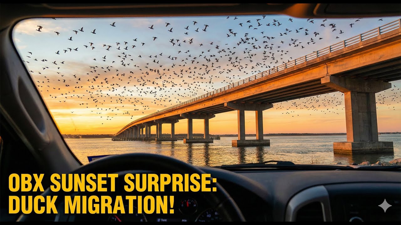 Невероятный момент! Сотни уток пересекают мост через залив Орегон 🌅