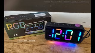 Review of Rainbow LED Digital clock for kids #productreview #digitalclock #kidsdecor #schoolsupplies