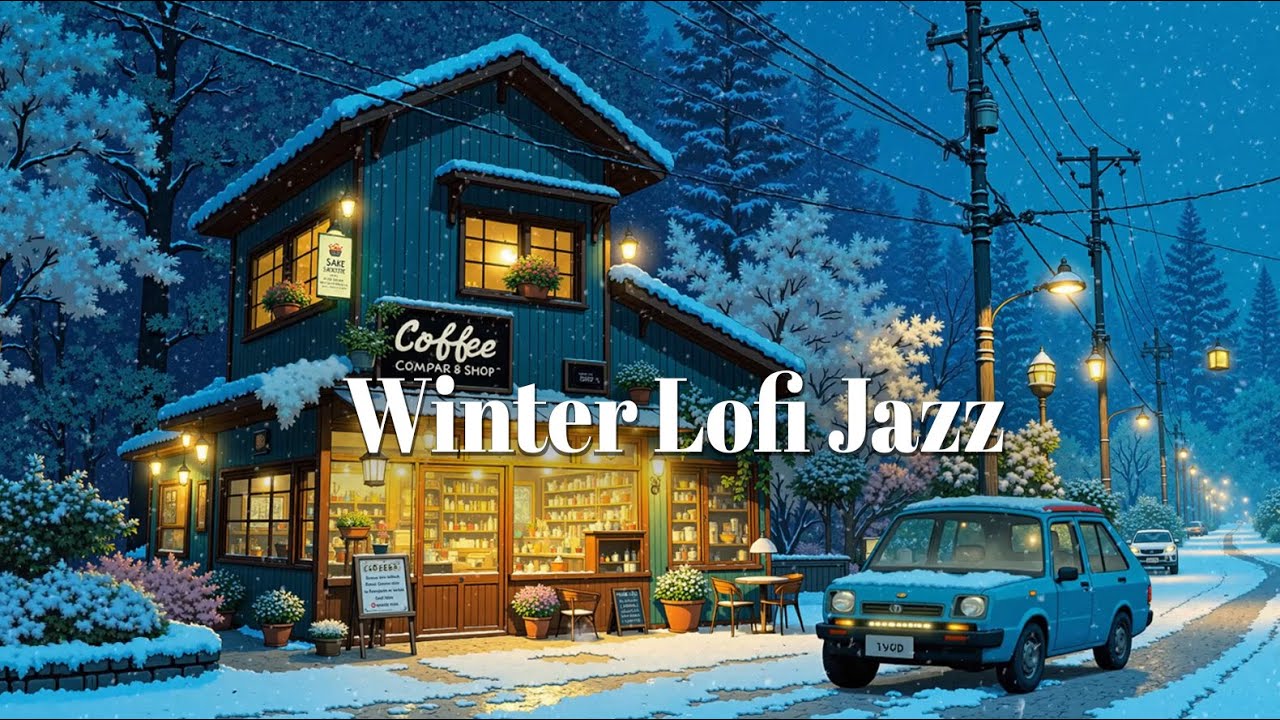Quiet Lofi Jazz Café ☕ Lofi Hip hop ❄️ Chillhop Beats for Calm Study / Gentle Focus