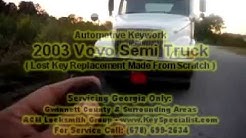 Locksmith Duluth GA: 2003 Volvo Semi Truck - Lost Key Replacement Made from Scratch!