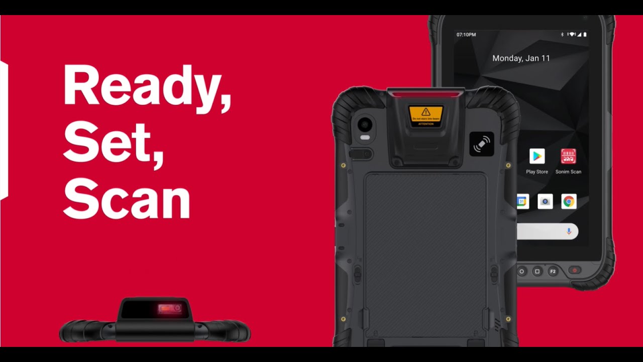 Sonim Fully-Rugged RS80 Tablet and SmartScanner