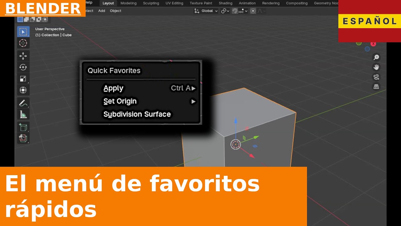 🇪🇸 Blender Quick Tip: la tecla Q y el menú Quick Favorites - YouTube