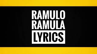 Ramulo Ramula Lyrics(English)