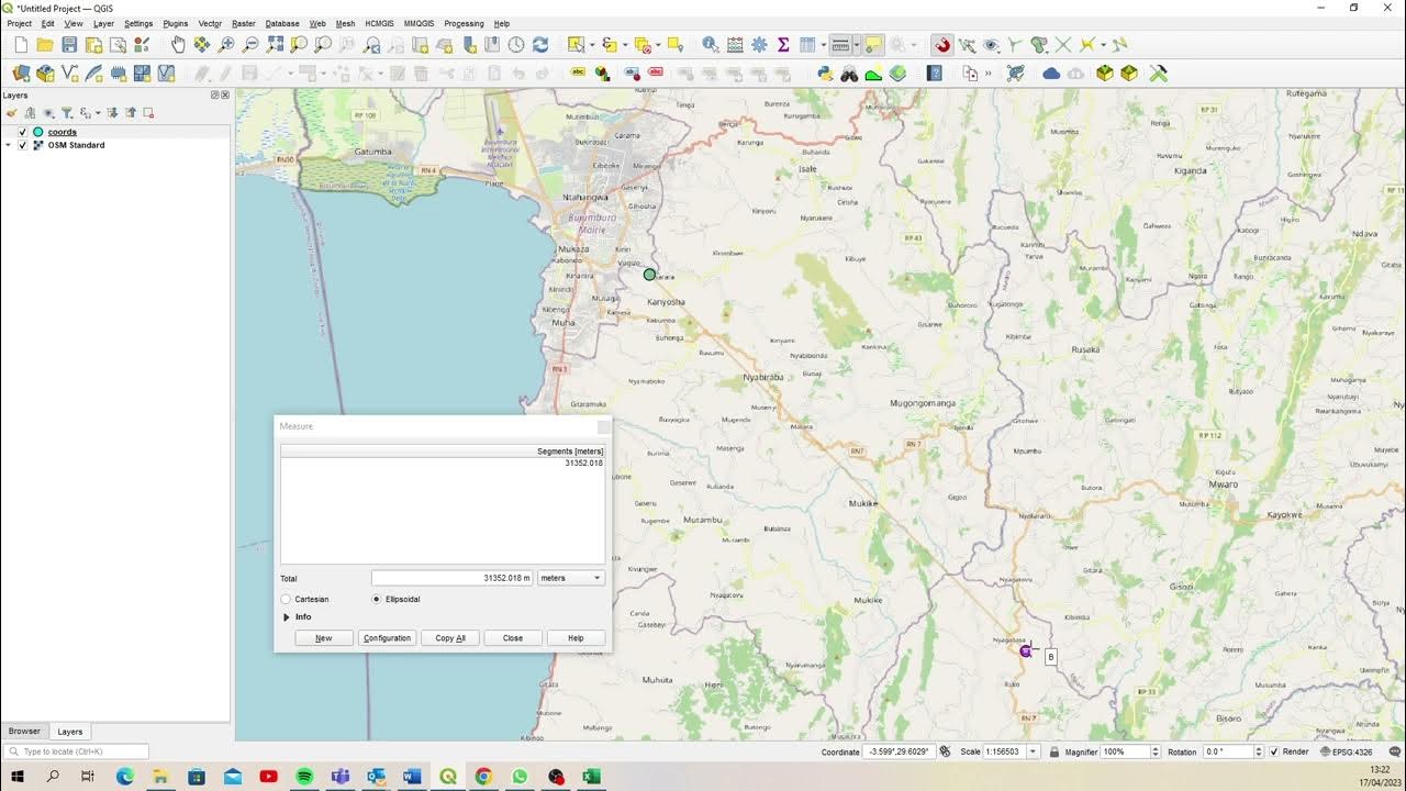 Measuring distances in 1Map and QGIS YouTube