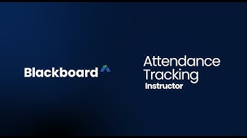 Attendance Tracking in Blackboard