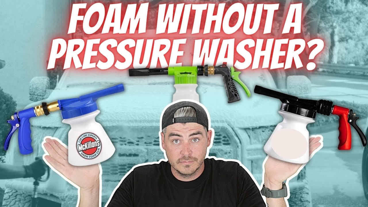  Adam's Standard Foam Gun & Mega Foam - Car Wash & Car Cleaning  Auto Detailing Kit, Soap Shampoo & Garden Hose for Thick Suds, No  Pressure Washer Required