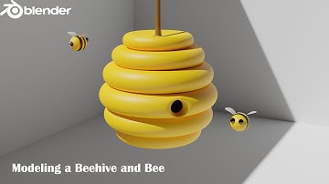 Stylized Beehive and Bee 3D Modeling Tutorial in Blender │ Step-by-Step │ Beginner │ Stylized