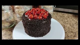 Crumb Fudge chocolate cake w/ Cherry topping! NO PITTS!!