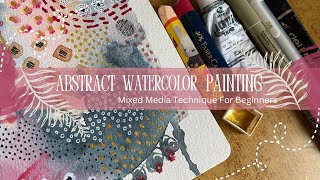 Relaxing Abstract Watercolor Painting Tutorial | Mixed Media Art