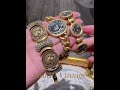 Vintage Portrait Ancient Coins Bracelets For Women Round Gold C