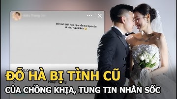 Đỗ Hà bị tình cũ của chồng khịa, tung tin nhắn sốc